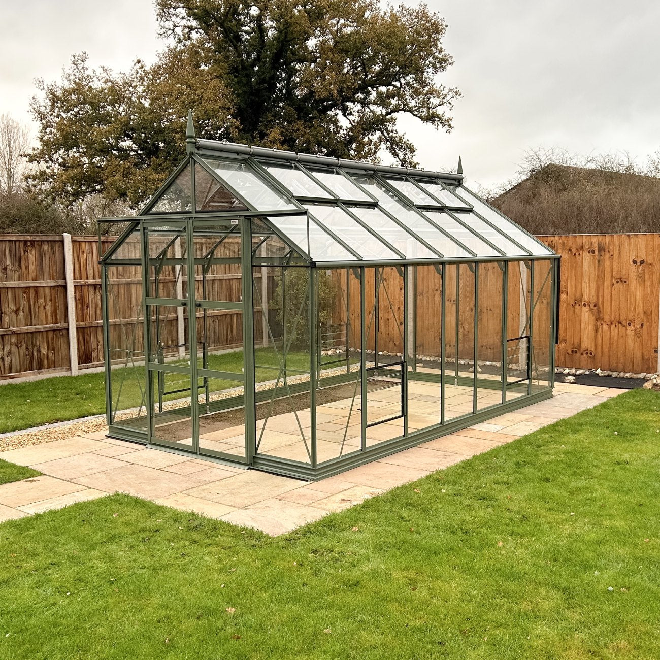8x14 Rhino Premium Greenhouse in Tuscan Olive